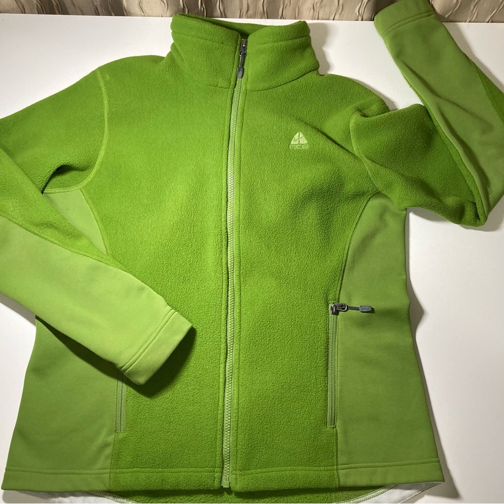 Nike ACG Warm Fleece Jacket Full Zip Women’s Large L Green Therma Fit